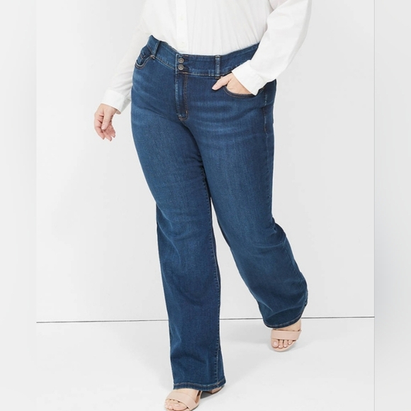 Lane Bryant Tighter Tummy Bootcut Highrise Flex Magic Waistband Jeans Size 16 - Picture 1 of 16